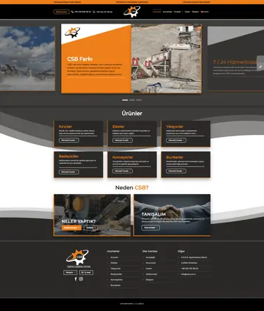 CSB web sitesi masaüstü görünümü