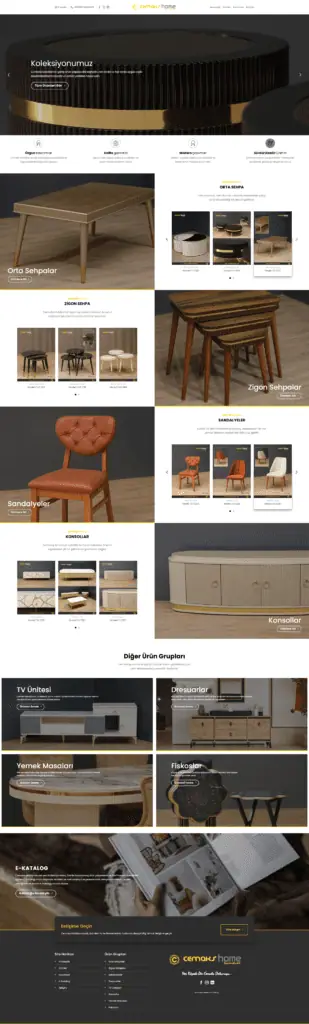 Cemaks web sitesi masaüstü görünümü