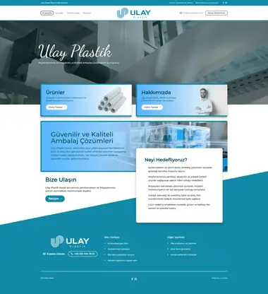Ulay Plastik web sitesi masaüstü görünümü