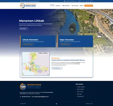 Ömer Güney web sitesi masaüstü görünümü
