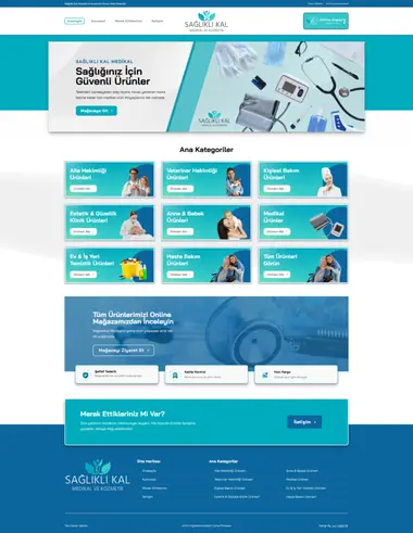 Sağlıklı Kal web sitesi masaüstü görünümü