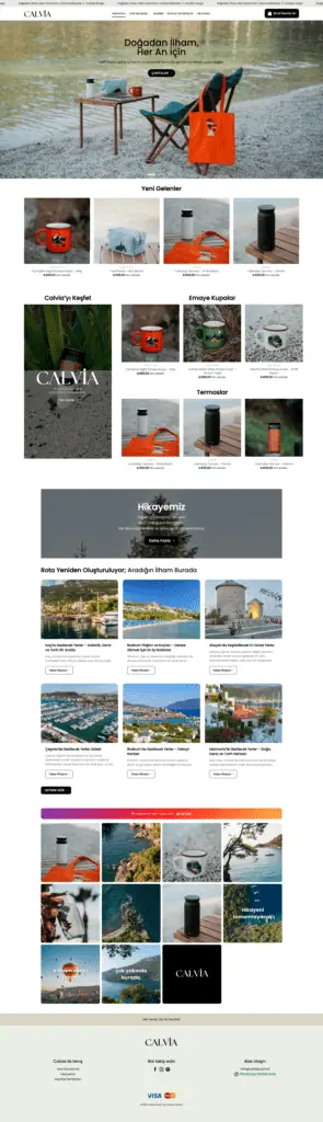 Calvia web sitesi masaüstü görünümü